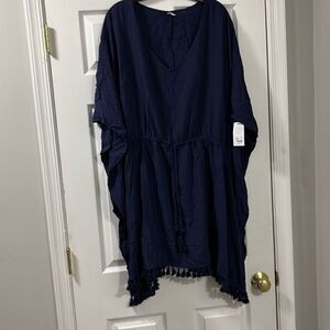 Cacique Navy Blue Swimsuit Cover Up Size 18/20 C1-12